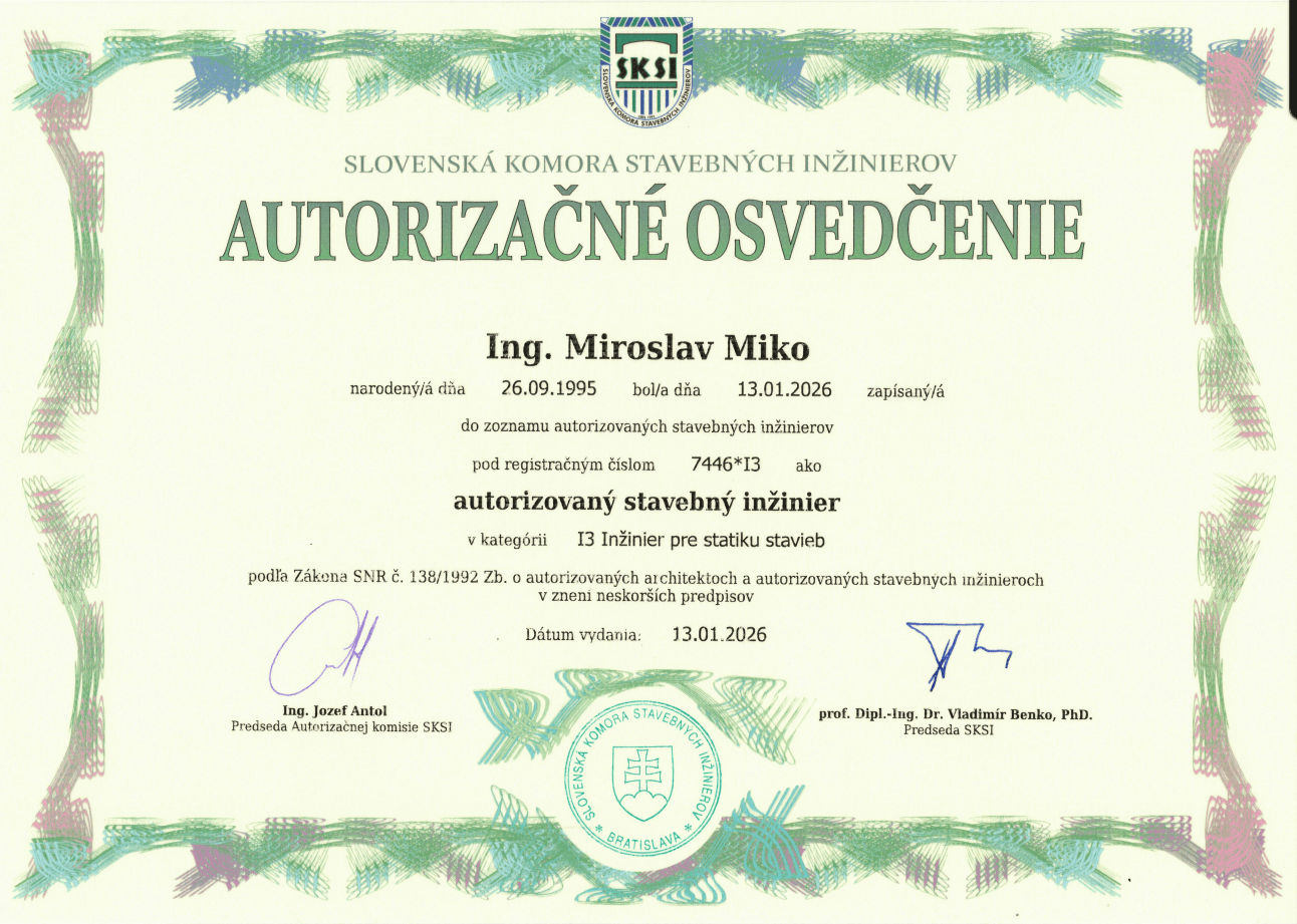 certifikat miroslav miko